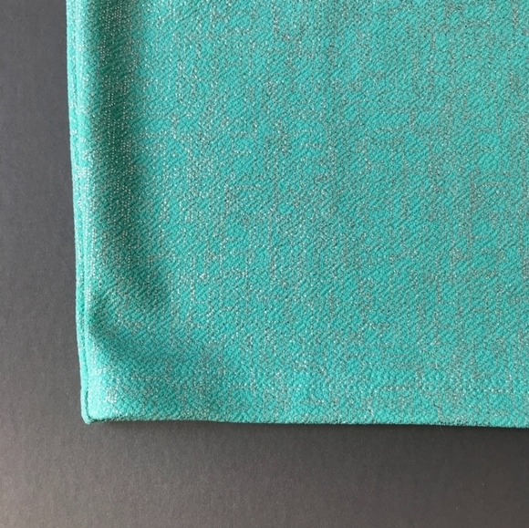 LuLaRoe Cassie metallic Aqua pencil skirt stretch size XS - Picture 3 of 4